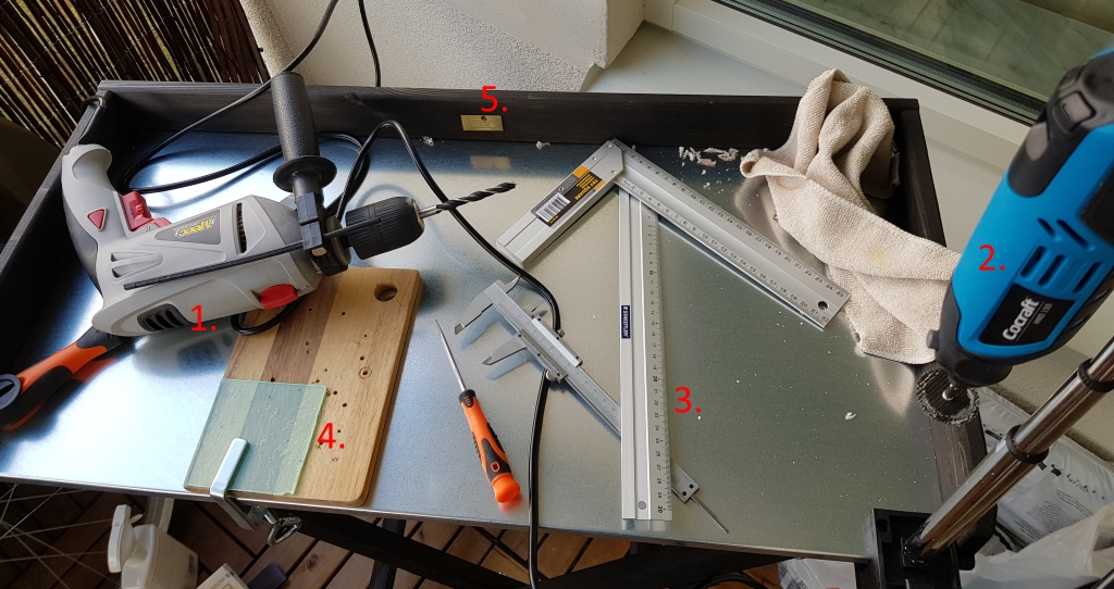 workspace for cutting and drilling 