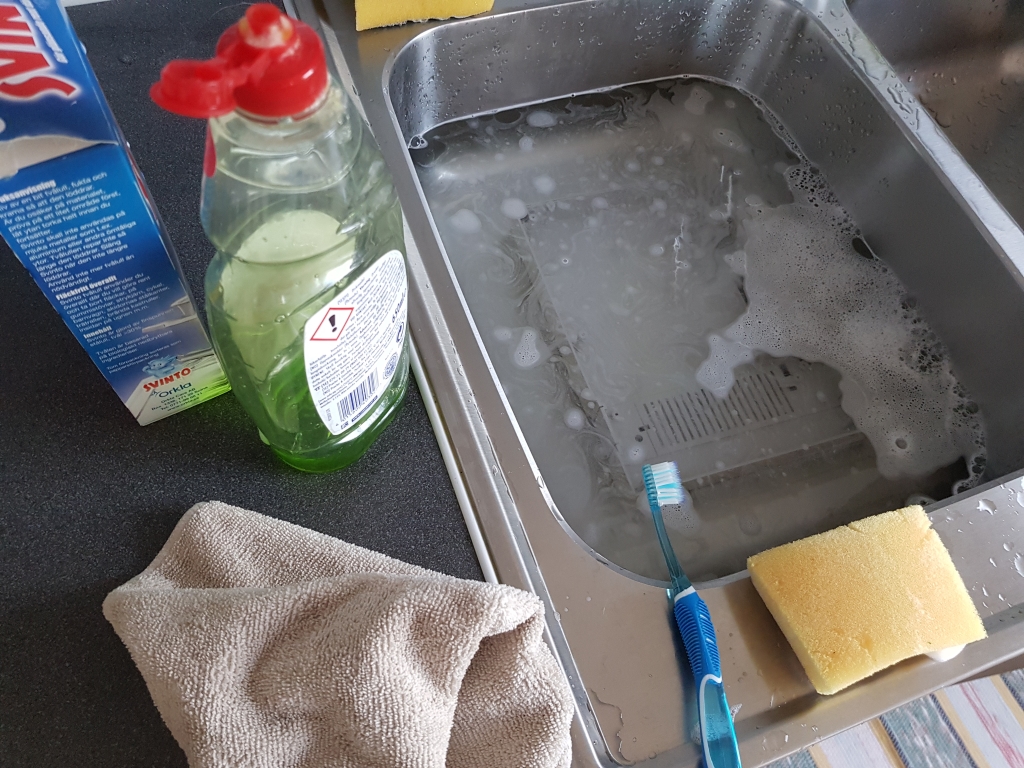 cleaning water and soap