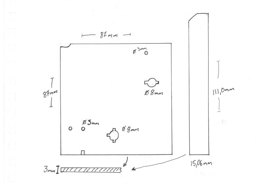 drawing of the board