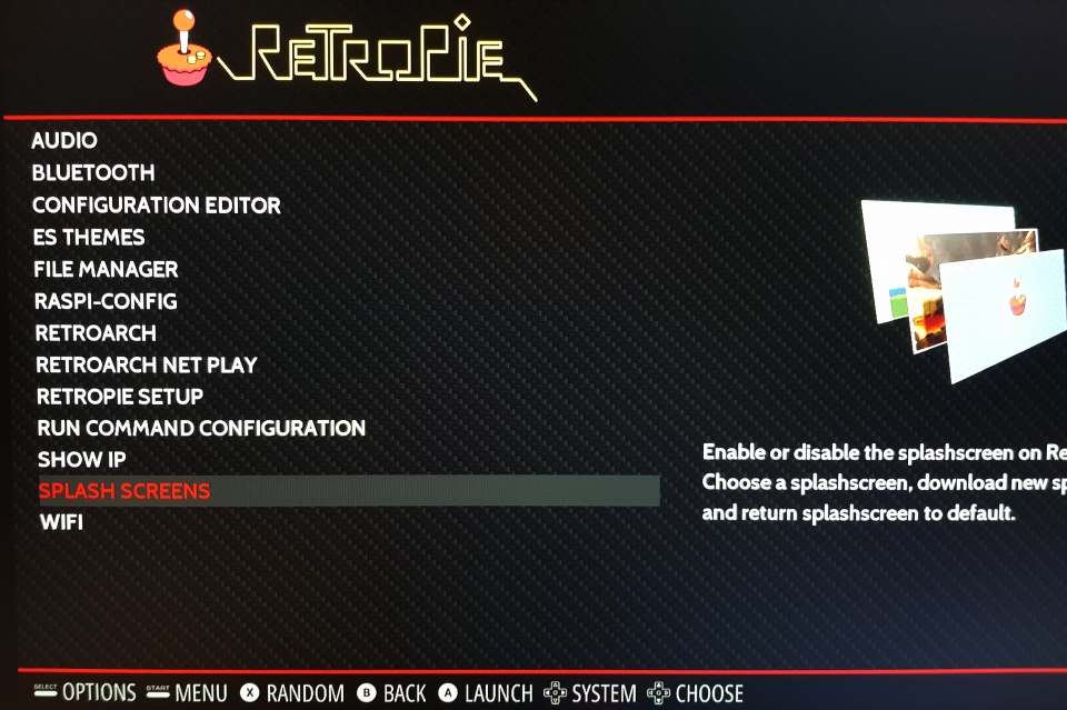 Retropie menu configs