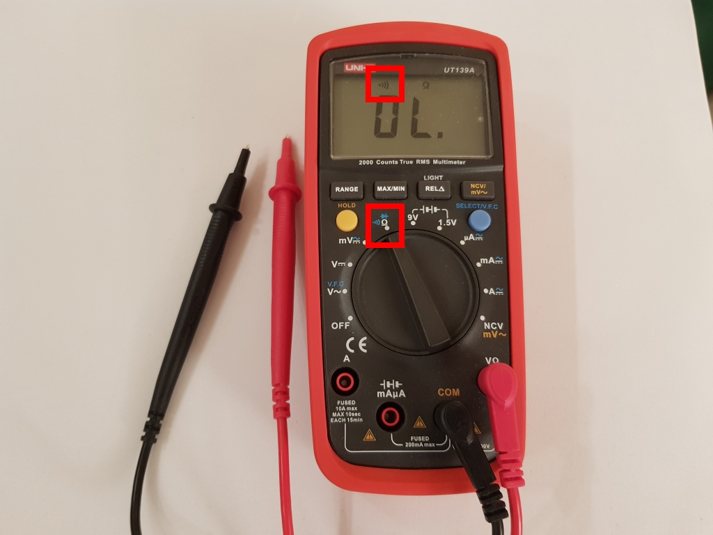 continuity test with multimeter