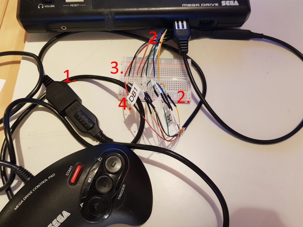 Extension cable between controller and host