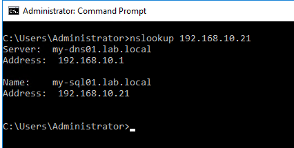 cmd nslookup