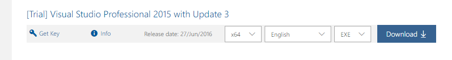 download Visual Studio 2015