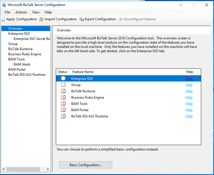 overview configurations