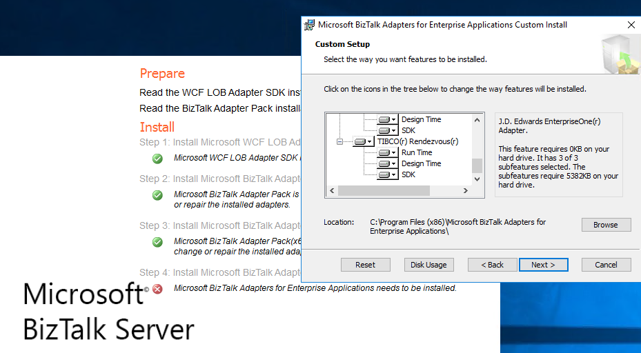 custom install adapter 