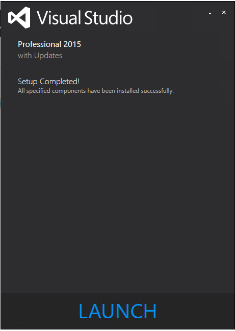 Launch VS2015