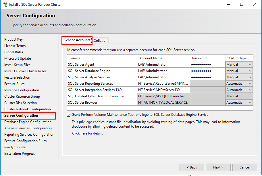 Server Configuration