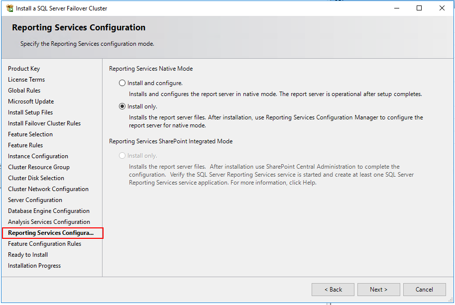 Reporting Services Configuration