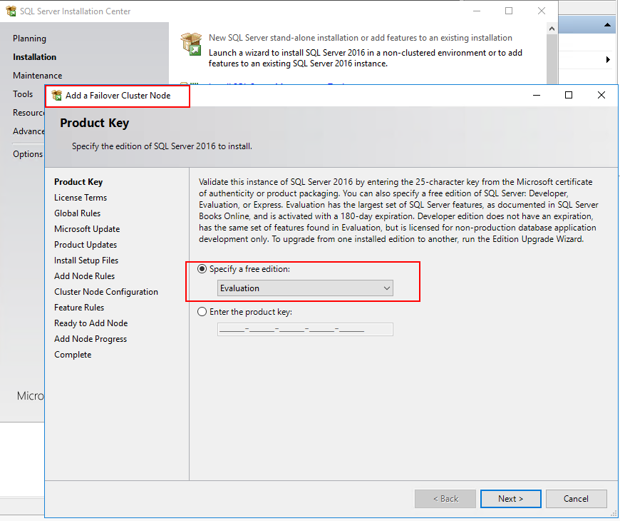 Product Key node 2