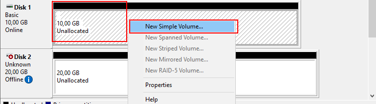 New Simple Volume