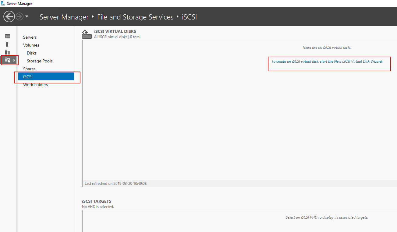 create iscsi disk