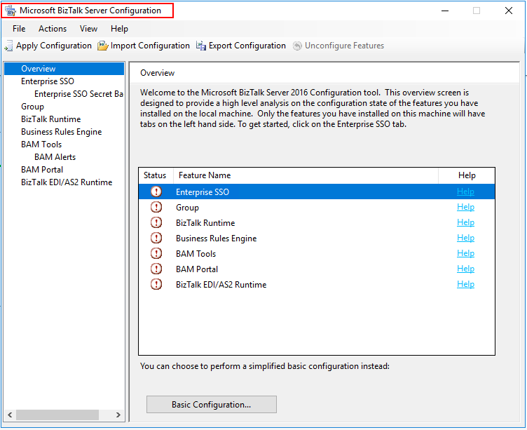 overview configurations