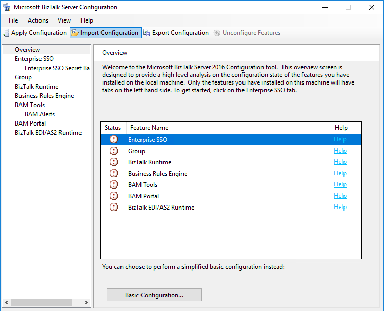 overview configurations