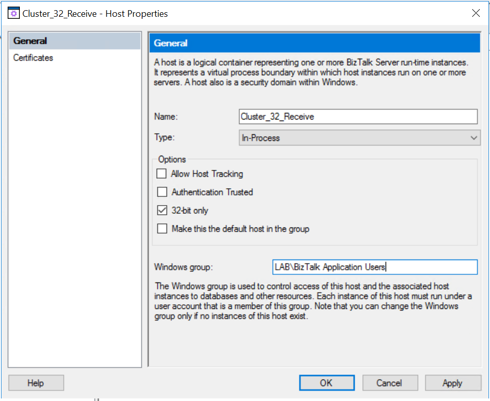 Host properties