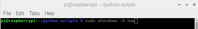 shutdown pi