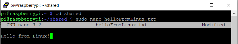 hello from linux