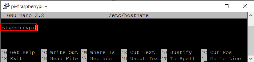 change hostname