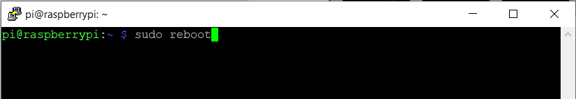 reboot raspberry pi