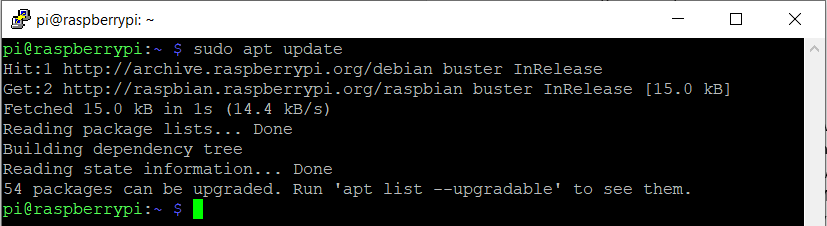 sudo apt update