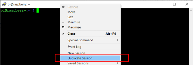 dublicate session ssh