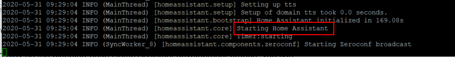 starting hass home assistant