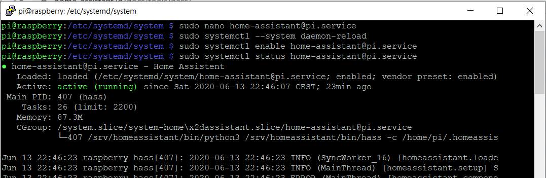 status service linux