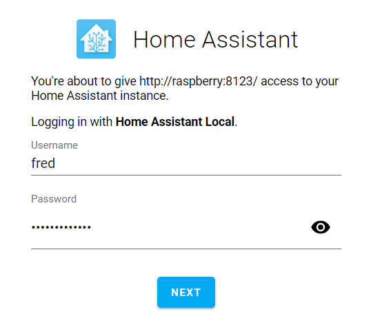 login home assistant